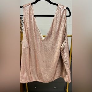 ASOS pale pink sequin top